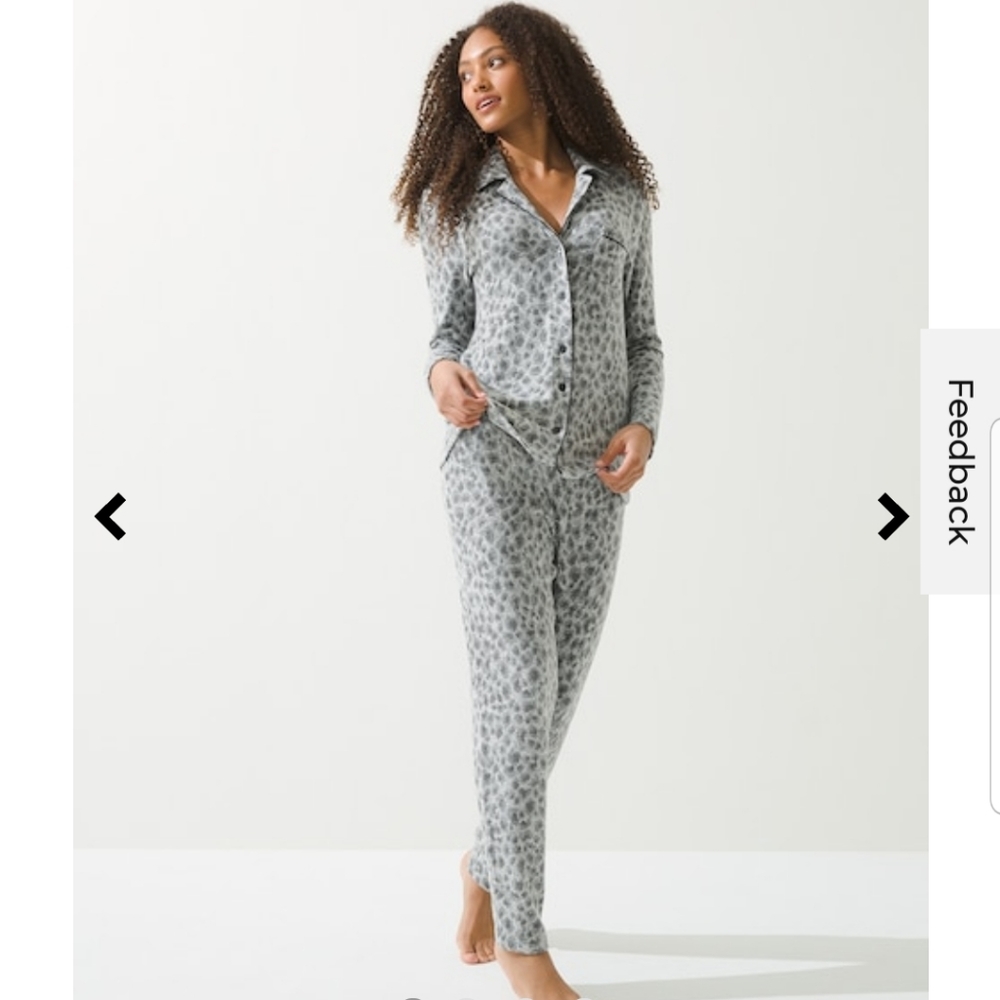 NEW Soma Sz XXL 2 Piece Long Sleeve Brushed Cozy Notch Pajama Set